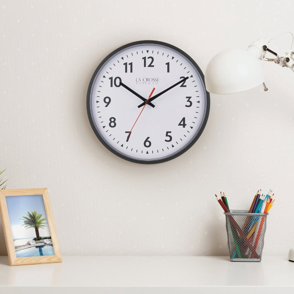 La Crosse Clock 404-2636 13 inch Commercial Silent Sweep Analog