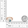 thumbnail image 3 of Gem Stone King 1.51 Ct Sky Blue Aquamarine London Blue Topaz 18K Rose Gold Plated Silver Ring (Size 9), 3 of 4
