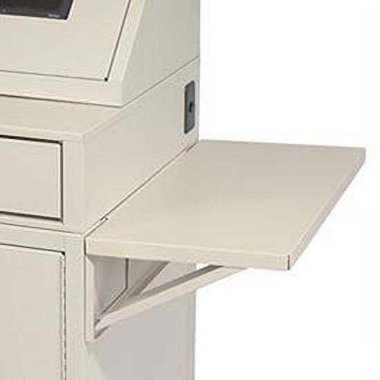Global Industrial 237368-GY Gray Side Shelves for Security Audio Visual Cart - Set of 2