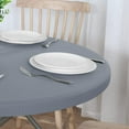 thumbnail image 3 of LAICAIW Nappe Ronde Ajustée, Nappe Réversible Imperméable et Résistante aux Taches avec Élastique Extensible, Housse de Table Facile à Nettoyer pour Usage Extérieur/intérieur, Convient aux Tables Rondes jusqu'à 32 Pouces-36 Pouces de Diamètre, Gris, 3 of 7