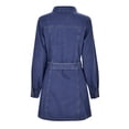 thumbnail image 6 of Women's Denim Buttoned Cardigan Dress - Belted Slim Fit, Long Sleeve, Casual/Office Style - S-XL Sizes, Multiple Colors, 6 of 8