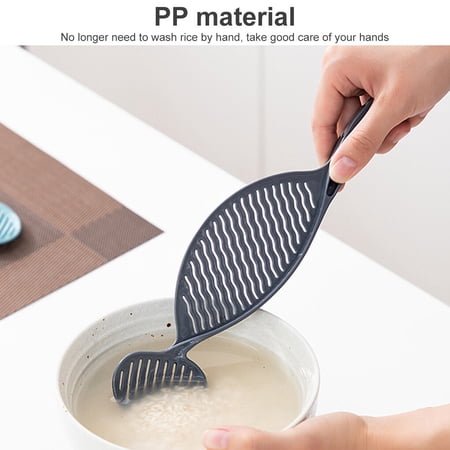 freestylehome Plastic Rice Wash Drainer Hollow Draining Board Food Leak