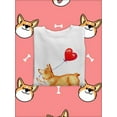 thumbnail image 3 of Welsh Corgi W Heart Balloon. Sweatshirt Women -Image by Shutterstock, Female 4X-Large, 3 of 4