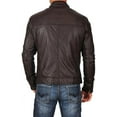 thumbnail image 2 of New Genuine Lambskin Leather Designer Jacket Motorcycle Biker Men's S M L XL A148, 2 of 3