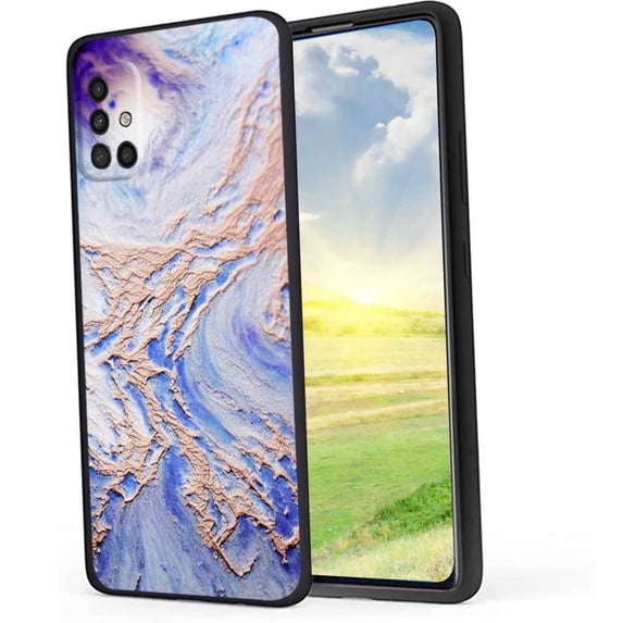 Blue-Marble-16 Phone Case, Degined for Samsung Galaxy A51 4G Case Men Women, Flexible Silicone Shockproof Case for Samsung Galaxy A51 4G
