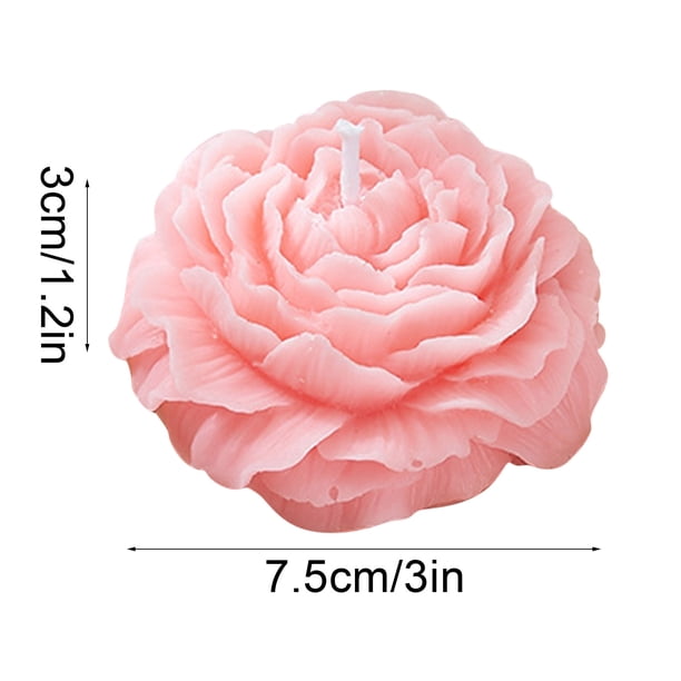 Cera de Vela para la Fabricación de Velas, Vela de Aroma de Flores Ornamento de Aroma Del Día de San Valentín, Vela de Flores Simulada con Base, Velas Románticas para Dormitorio, Sala de Estar