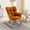 Orange, variant on JESTOP Nursery Rocking Chair, Teddy Fabric Upholstered Glider Rocker with High Backrest, Modern Rocking Accent Chairs Comfy Side Chair for Nursery, Bedroom, Living Room
