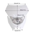 thumbnail image 4 of Riwesomey Faro de motocrós con lente de cristal transparente, frontal de plástico Universal para TTR WR 450 Accesorios para motos, 4 of 6