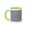 Green/White, variant on 3drose, Modern Blue and Gray Geometric Triangle Pattern, 15oz Mug