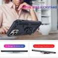 thumbnail image 4 of CoverON for Apple iPhone 13 Pro Max Ring Case, Kickstand Rugged Phone Cover Magnetic Car Mount Compatible - Navy Blue, 4 of 10