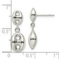 thumbnail image 3 of Auriga Fine Jewelry 925 Sterling Silver Oval Dangle Post Earrings for Women, 3 of 5
