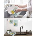 thumbnail image 5 of Easter Kitchen Dish Towels for Drying Dishes Set of 3, Polka Dot Bunny Farmhouse Vintage Green Striped Waffle Weave Microfiber Hand Tea Bathroom Towels Quick Dry & Absorbent Towel 12x12, 5 of 7