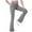 Grey, variant on Girls Flare Leggings Cross High Waisted Yoga Pants Bootcut Leggings Kids Stretch Dance Bell Bottoms with Pockets Black 11-12 Years