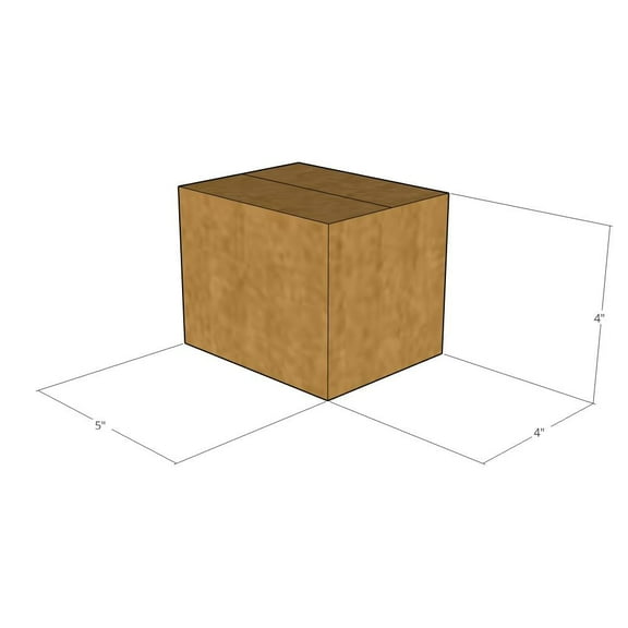 5x4x4 Kraft Brown Corrugated Shipping Boxes, 32 ECT Single-Wall, Qty 175