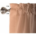 thumbnail image 5 of Coral Pink Black Ombre Kitchen Curtains and Valances Set, Rod Pocket Curtains Tier Farmhouse Window Curtains 36 Inch Length, Contemporary Gradient Artistic 3 Piece Kitchen Curtains Set, 5 of 6