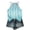 Cyan, variant on Womens Halter Tops Back Bow Tie Sleeveless Blouse Casual Loose Fit Bohemian Print Keyhole Back Camisole for Daily Wear Red XL