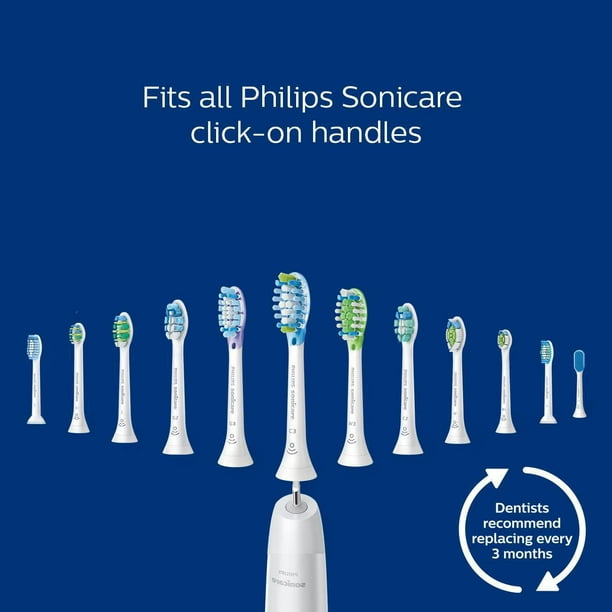 8 Black Standard Sonic Brush Heads For Philips Sonicare 3100/4300 - Densely Clustered Bristles For Whiter Teeth - Compatible Replacement Plaque Defense Heads | Buy Now With Express International Delivery
