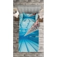 thumbnail image 3 of Ambesonne Hobby Quilted Bedspread Set 2 Pcs, Swimming Pool Sports View, Twin Size, Sky Blue, 3 of 3