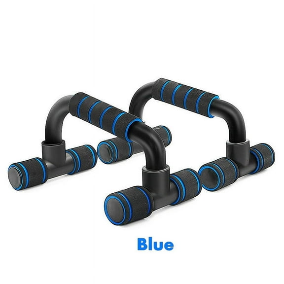 1pair U-shaped Push-up Rack Fitness Equipment Hand Sponge Grip Muscle Training Push Up Bar Chest Home Gym Body Building (blue)