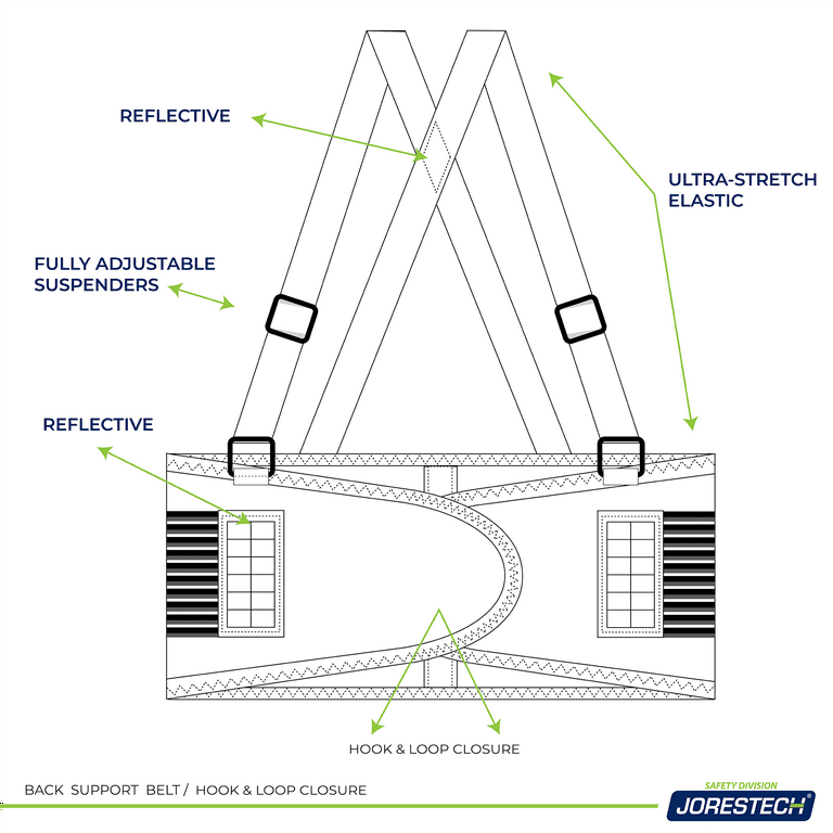 Adjustable Lumbar Support Brace with Suspenders – Technopack