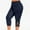 Navy, variant on Miqool Plus Size Capri Leggings for Women, Buttery Soft Slim Stretch Capris High Waisted Tummy Control Yoga Pants Athletic Workout Gym Running Leggings