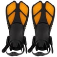 thumbnail image 1 of 2 uds aletas de snorkel ajustables aletas de buceo largas de tacón abierto TPR suave para nataciónMD, 1 of 9