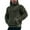Army Green, variant on LUOGENLI Zipper Hoodies for Men Big and Tall Man Autumn Plush Hoodie Fuzzy Solid Color Letter Label Long Sleeve Pockets Hooded Sweatshirt Hoodies for Men Zip up Navy Blue Green Size L