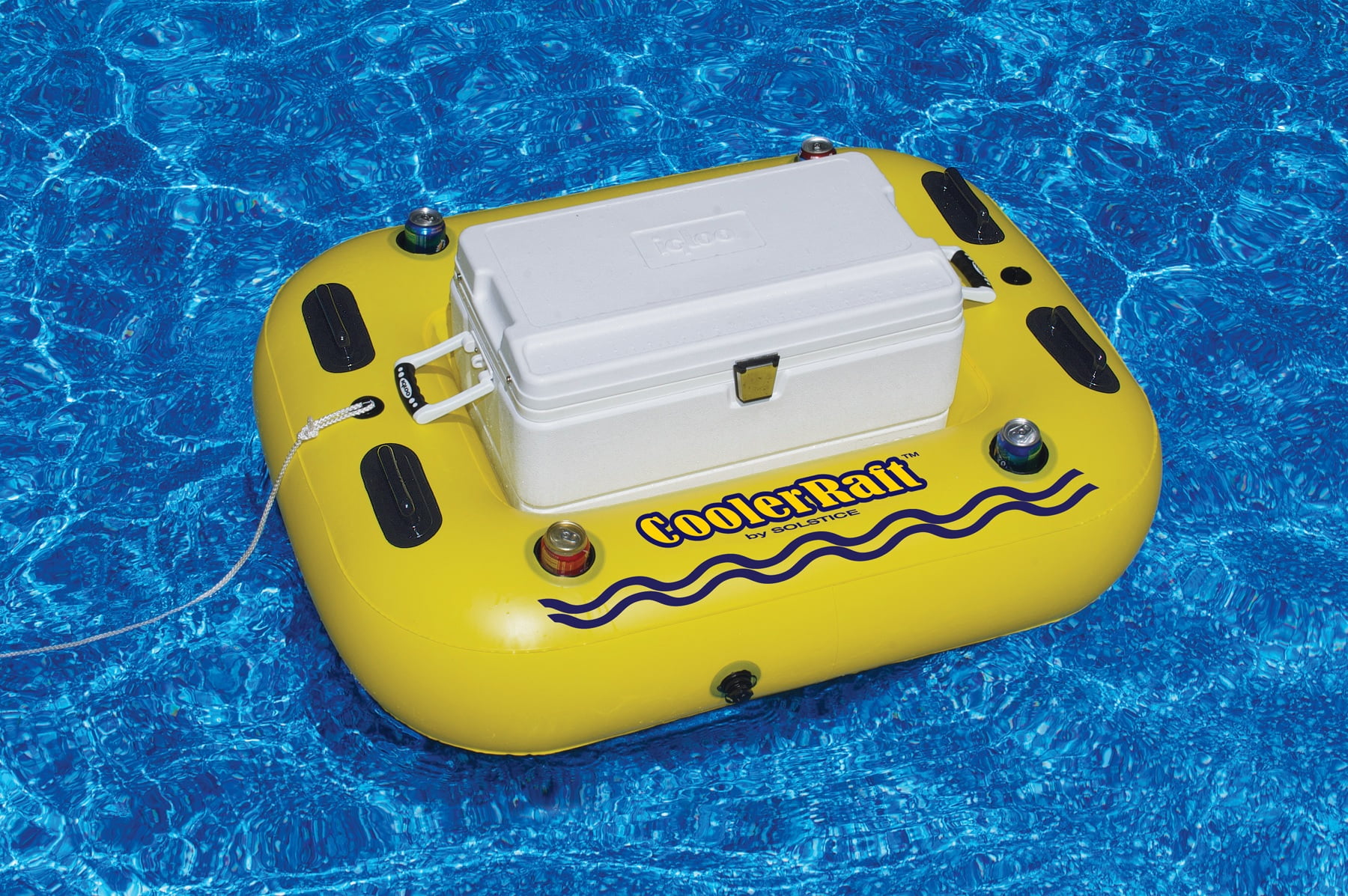 Swimline 55" Swimming Pool Cooler Raft Heavy Duty Tube Float Yellow