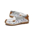 thumbnail image 4 of asdoklhq Womens Casual Shoes,Women's Comfortable Hollow Leather Printed Flat Casual Loafers Single Shoes, 4 of 8