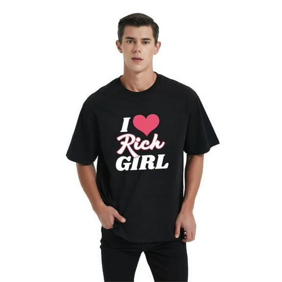 Men's I Love Rich Girl Graphic Tees for Men M - 3XL