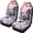 Horse and Flowers Patterns, variant on POLERO Non-Slip Front Seat Cover for Truck, High Back Protection For All Seasons Car Front Seat Covers Polyester 2 Pack, US Sea Turtle