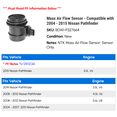 thumbnail image 2 of Mass Air Flow Sensor - Compatible with 2004 - 2015 Nissan Pathfinder 2005 2006 2007 2008 2009 2010 2011 2012 2013 2014, 2 of 2