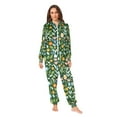 thumbnail image 2 of FORMRS Onesies Pajama for Adults Unisex Hoodie Winter Jumpsuit One Piece Sleepwear, Sizes S-2XL, Flourish Flowers Pattern, 2 of 7
