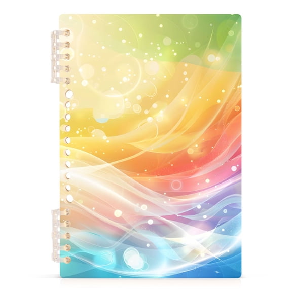 Shiny Rainbow Spiral Journal Notebook College Ruled Notebook 8.3" x 5.7" A5 Lined Thick Paper Page