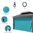 thumbnail image 5 of Pakunoda 10' X 6.5' Gazebo Universal Replacement Privacy 4-Panel Curtains, Waterproof Outdoor Curtains Lake Blue Sidewall with Zipper for Patio Garden Backyard 10' X 10' Gazebo, Curtain Only, 5 of 8