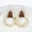 Gold Irregular, variant on Faux Leather Accent Minimal Geometric Drop Earrings for Women Boutique Jewelry