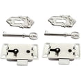 thumbnail image 1 of 2PCS Cabinet Lock Antique Cabinet Lock Decorative Furniture Lock With Key And Screw (Silver), 1 of 5