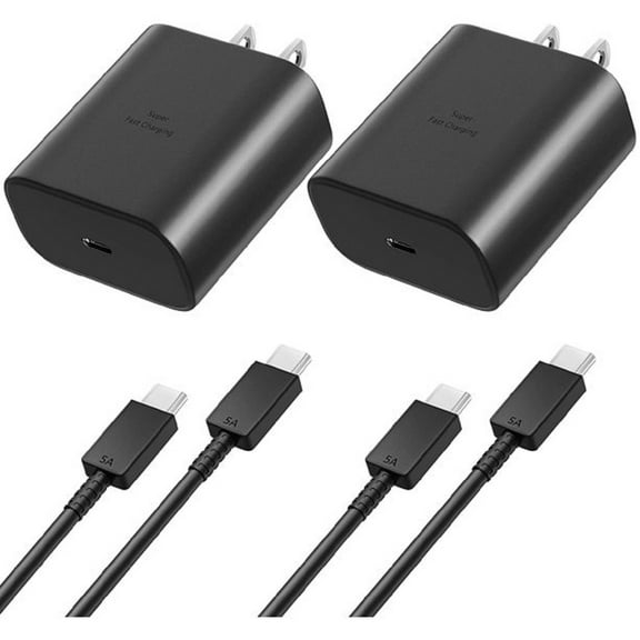 45W USB-C Super Fast Charger Type C Wall Charger for Samsung Galaxy S22/S22 Ultra/S22 , Note 10/Note 10 /Note 20/S20/S21/S10/S9/S8, Galaxy Tab S7/S7 /S8/S8 /S8 Ultra, PPS Charger with 3ft Cable, 2Pack
