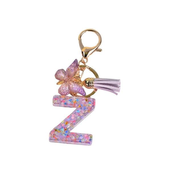 Llavero de resina CUTICAT llavero con alfabeto Mochila Bolso Decoración Adorable moda Color brillante