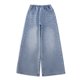 thumbnail image 5 of Cowsor Girls Baggy Jeans Distressed Denim Pants Elastic Waist Wide Leg Jeans for Girls Kids Loose, 5 of 7