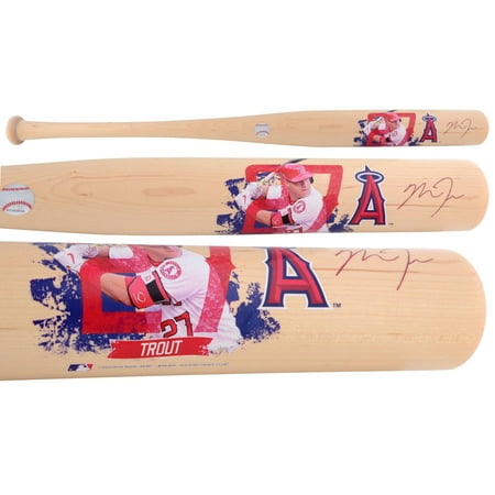 Angels Baseball Memorabilia - Fanatics Authentic Hardwood Los Angeles Angels, with Facsimile Signature Baseball Bat, 34