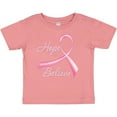 thumbnail image 3 of Inktastic Hope Believe Breast Cancer Ribbon Boys or Girls Baby T-Shirt, 3 of 5