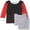 Black/Red-White Dot/White/Heather/Heather, variant on Marky G Apparel Baby 100% Cotton Long Sleeve Pajama Top (Pack of 3)