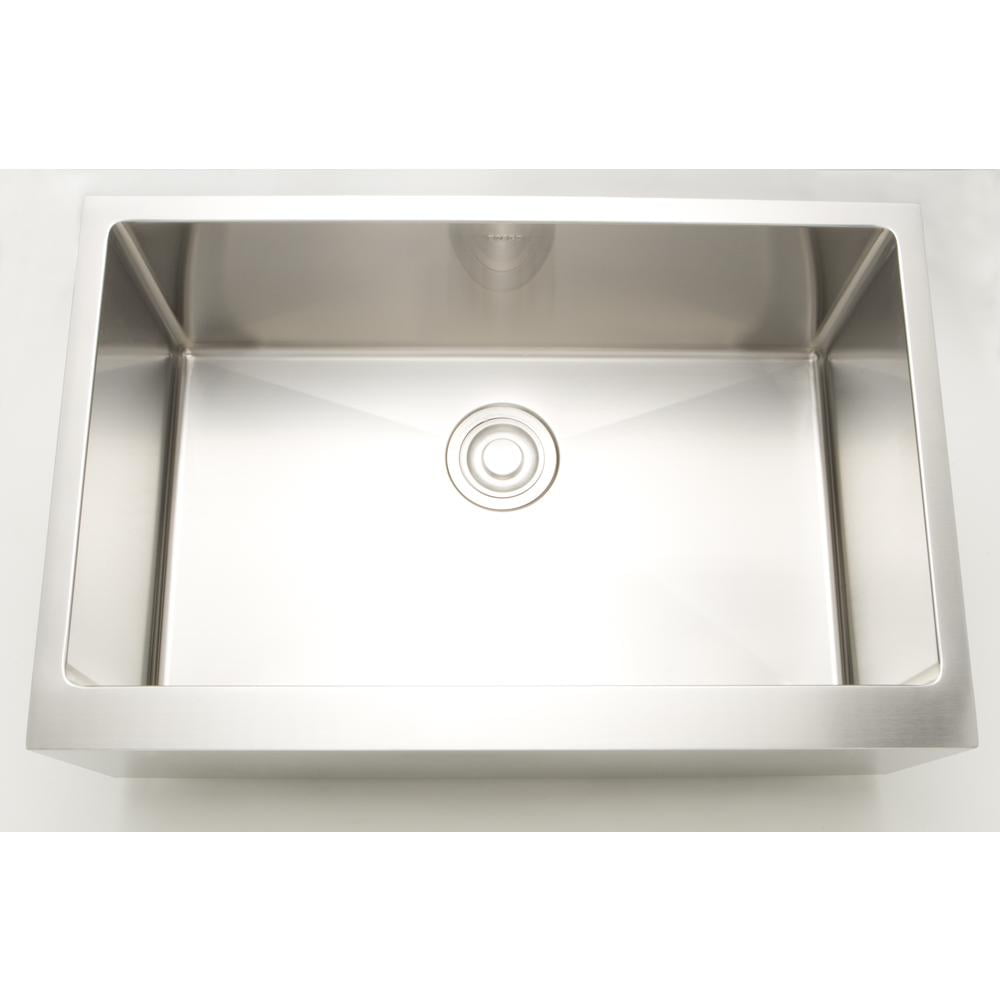 33in. W CSA Approved Chrome Kitchen Sink With Stainless Steel Finish