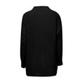 thumbnail image 5 of Duoif Sweaters for Women Trendy Women's Round Neck Flower Knitted Long Sleeved Shirt Pullover Sweater Women's Sweaters Womens Tops Black L, 5 of 5