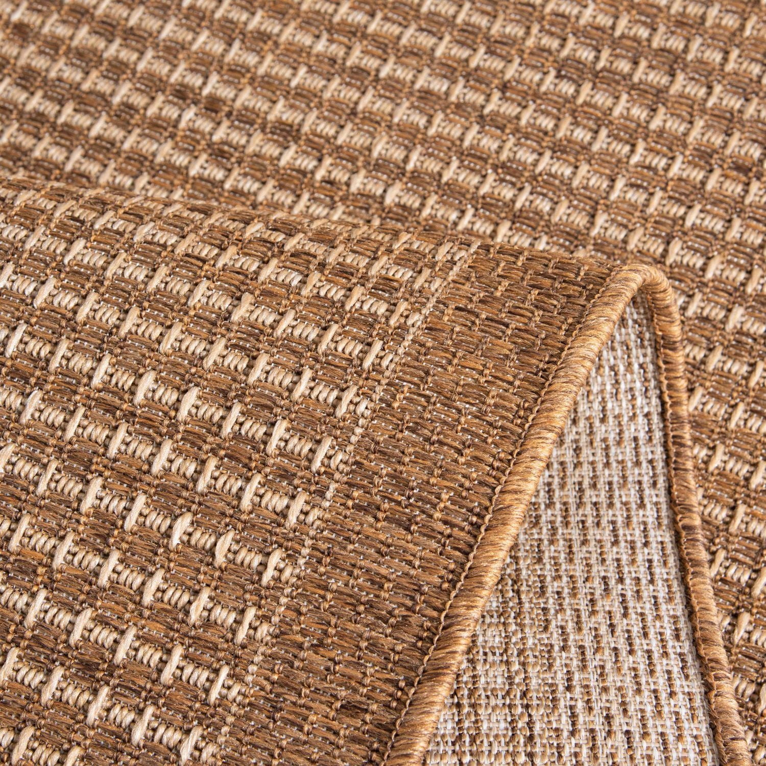 Smithleighs Earth Brown and Tan Woven Area Rug