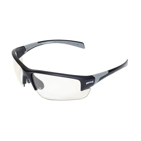 

Global Vision Eyewear 24 Hercules 7H Black Safety Sunglasses Photochromic Clear to Smoke Lens Black Frame