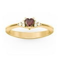 thumbnail image 2 of Birthstone Heart Ring with Shoulder Accents - Garnet (January), 2 of 4