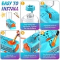 thumbnail image 4 of Upgraded Cartoon Paint Brush Cleaner with Tray, Holder & Drain Blue, 4 of 5