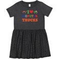 thumbnail image 3 of Inktastic I Love Trucks Girls Toddler Dress, 3 of 5